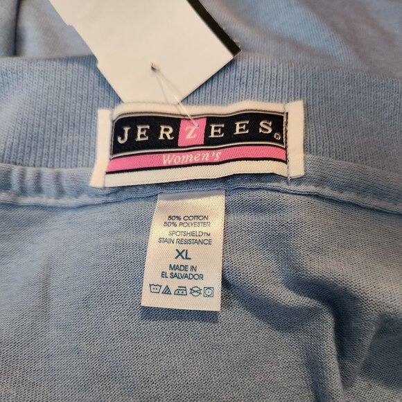 Women's Blue Golf Shirt, Jerzees, Size XL, NWT - Picture 3 of 4